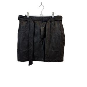 Stella Luce Black Vegan Leather Skirt
